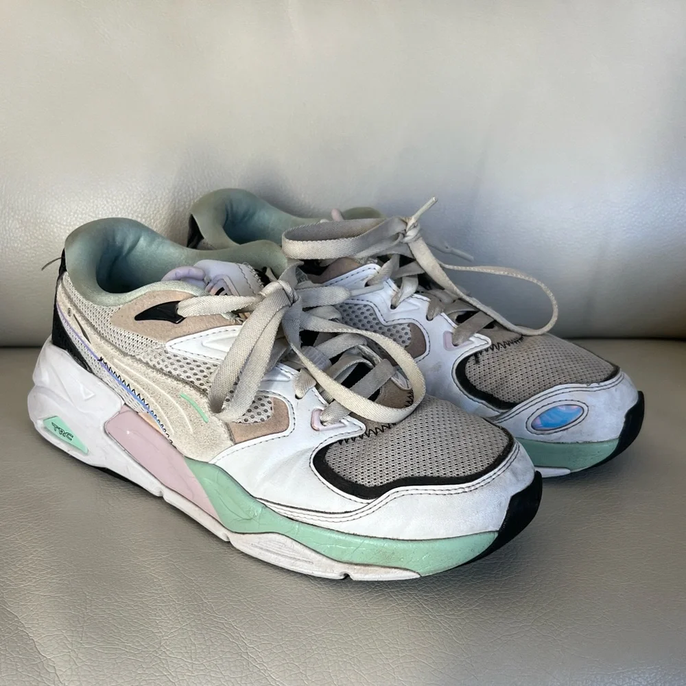PUMA TRC Mira Dimensions‎ Sneakers In White/ nimbus Cloud Size 8